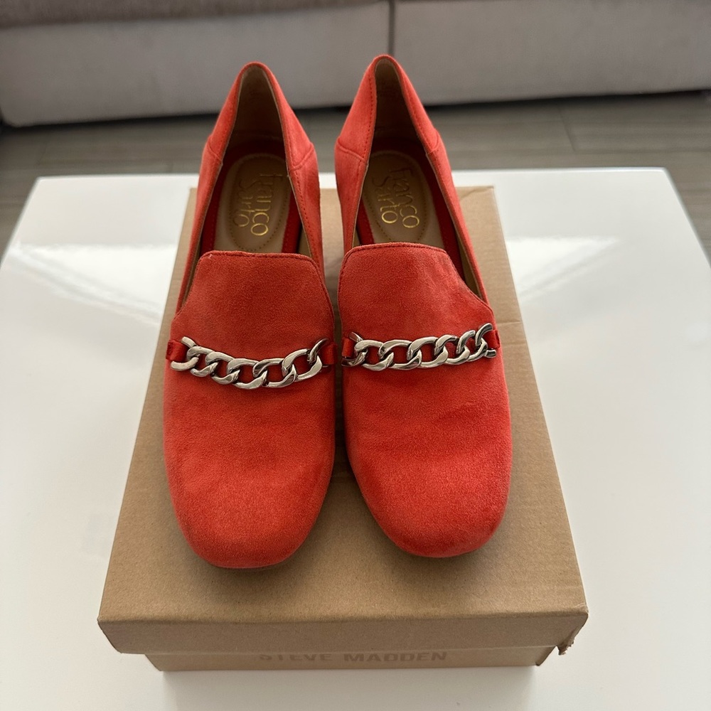 Franco Sarto Orange Loafers